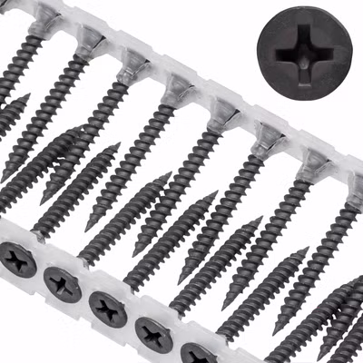 SCREWREBEL Magazinierte Schnellbauschrauben Feingewinde schwarz phosphaisert 3,9 x 35 mm 