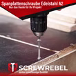 Spanplattenschraube Edelstahl A2 mit Teilgewinde und TX Antrieb Anwendungsbild