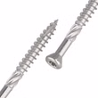 Detailansicht von zwei SCREW REBEL Terrassenschrauben mit Senkkopf und Schaftfräser