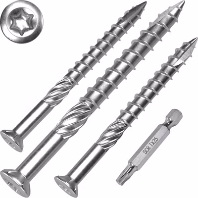 5x60 mm Terrassenschraube T-INOX Edelstahl C1 gehärtet