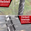 5x60 mm Terrassenschraube T-INOX Edelstahl C1 gehärtet Reibteil und Verkantgewinde