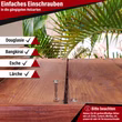 5x60 mm Terrassenschraube T-INOX Edelstahl C1 gehärtet eingeschraubt in Holz